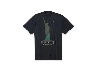 BALENCIAGA Women's Paris Liberty T-Shirt Dress "Black"