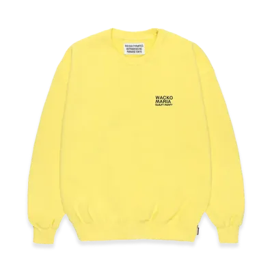 WACKO MARIA Middle Weight Sweat Shirt "Yellow"