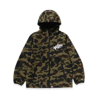 A BATHING APE Windstopper Products By Gore-Tex Labs 1st Camo Hoodie Jacket "Green"