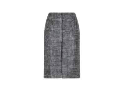 Bottega Veneta Women's Printed Leather Midi Skirt "Grey"