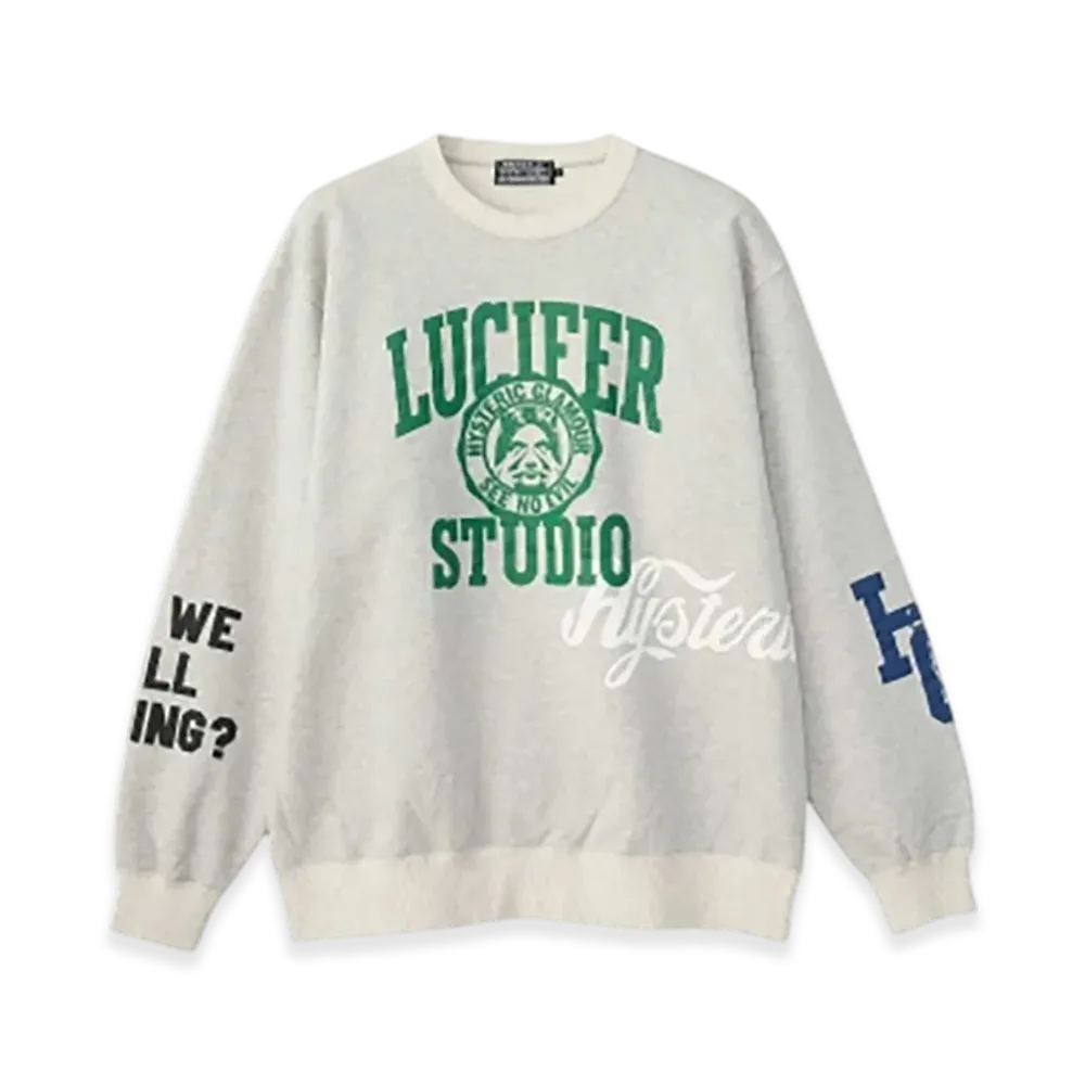 HYSTERIC GLAMOUR Lucifer Studio Sweatshirt "Top Gray"