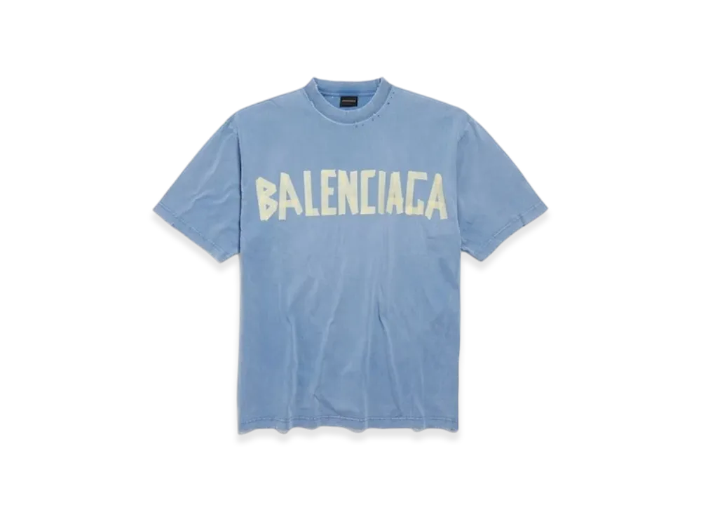 BALENCIAGA Tape Type T-Shirt Medium Fit "Blue"