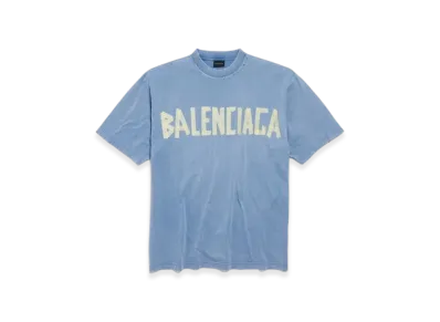 BALENCIAGA Tape Type T-Shirt Medium Fit "Blue"
