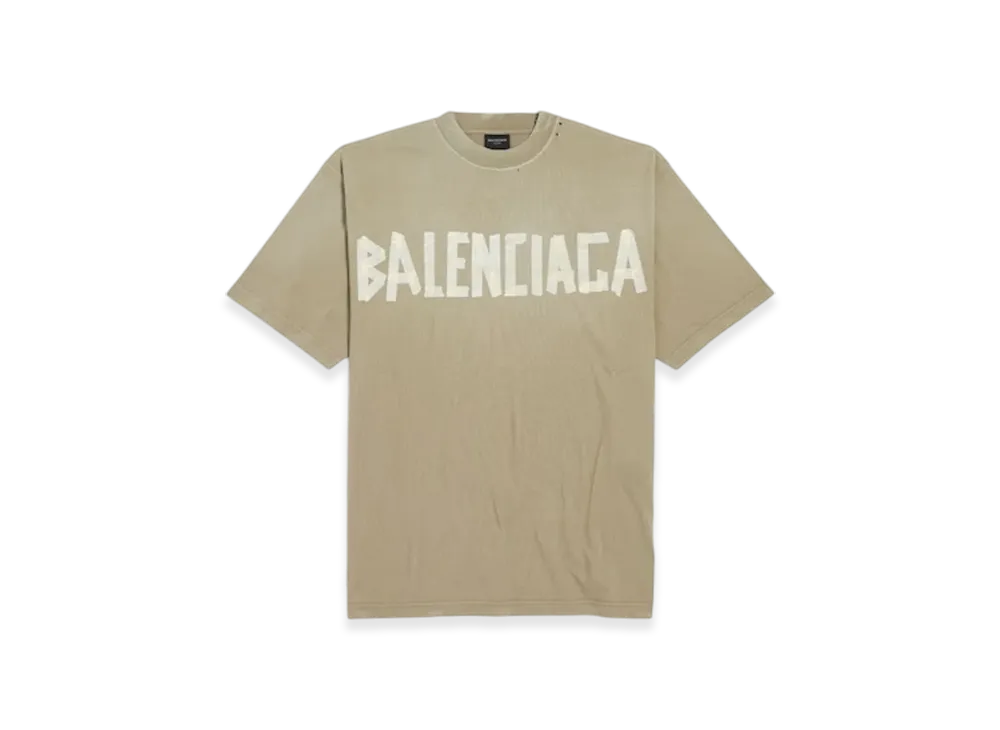 BALENCIAGA Tape Type T-Shirt Medium Fit "Olive"