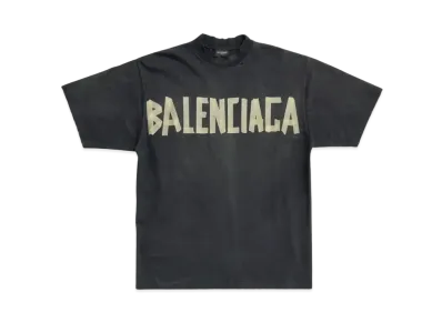 BALENCIAGA MENS Tape Type T-shirt Medium Fit "Black"
