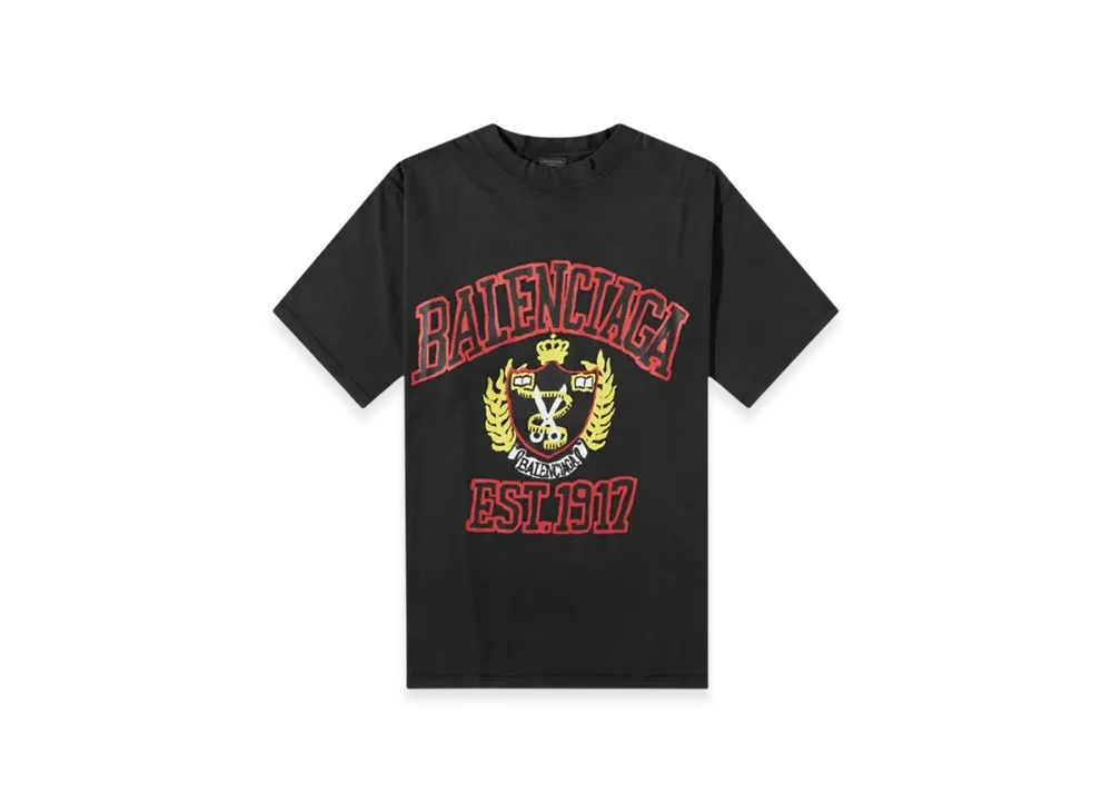 BALENCIAGA DIY College Medium Fit T-Shirt "Faded Black"