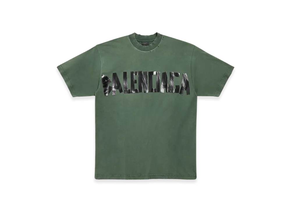 BALENCIAGA New Tape Type Medium Fit T-Shirt "Dark Green"