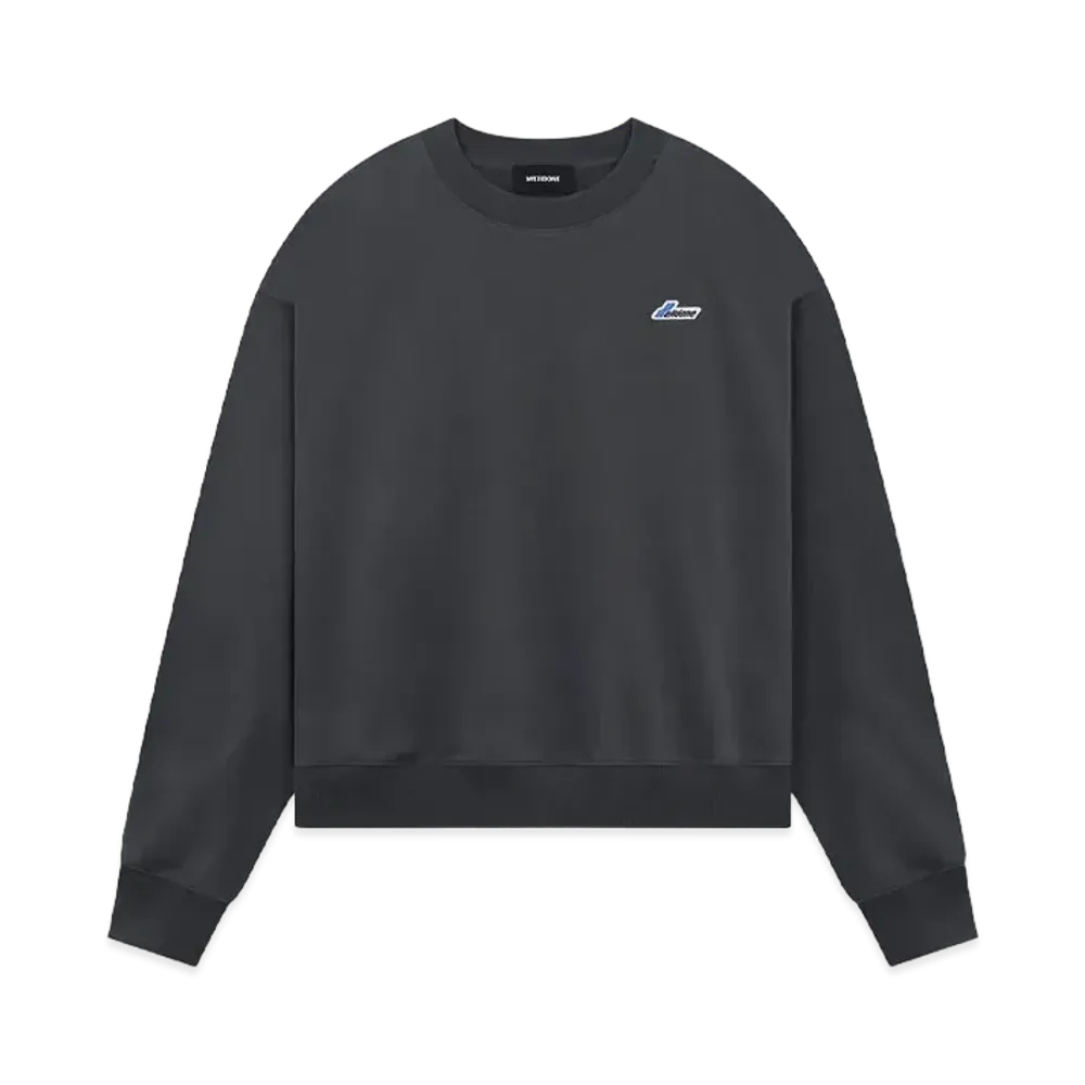 WE11DONE Embroidered Wappen Sweatshirt "Charcoal"