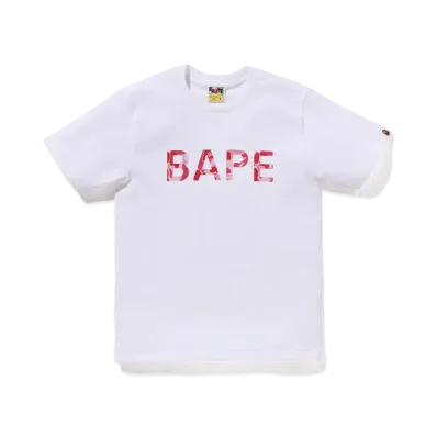 A BATHING APE ABC Camo Glitter Bape Tee "White/Pink"