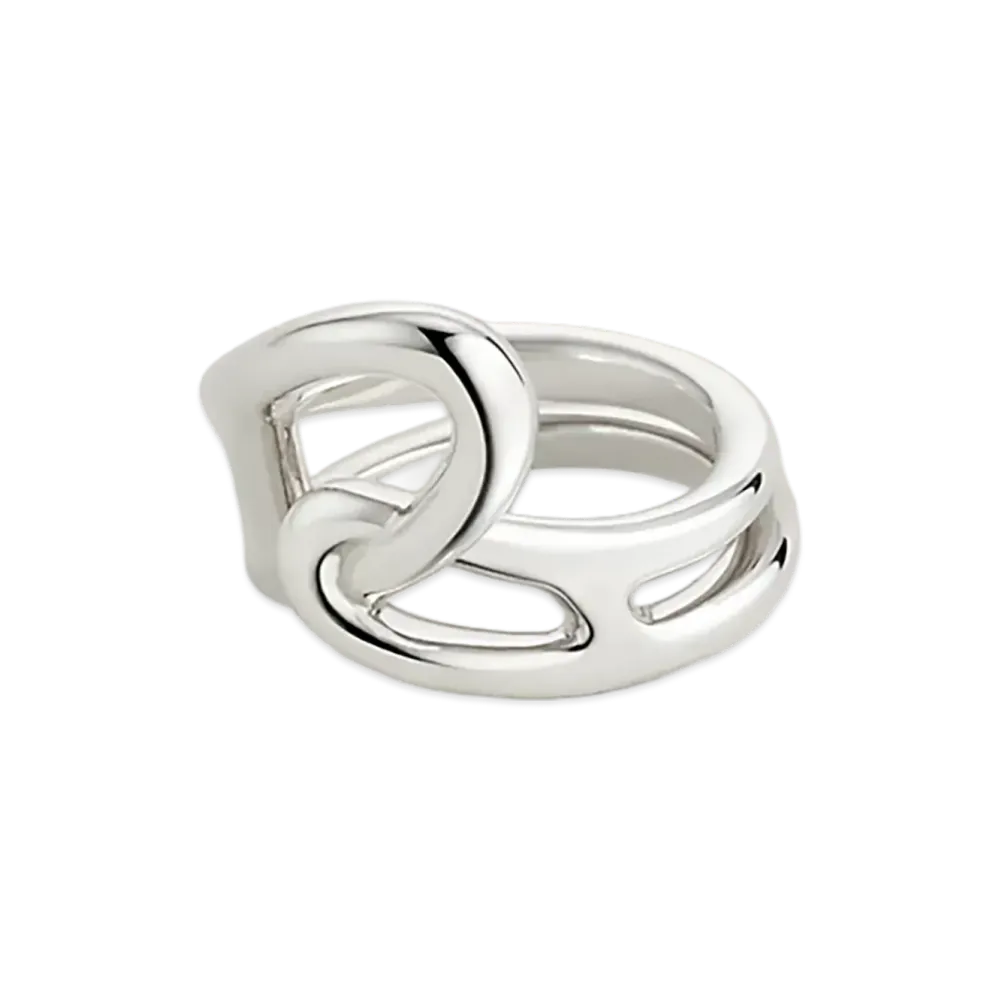 Hermes Chaine D'ancre Punk Ring "Silver"