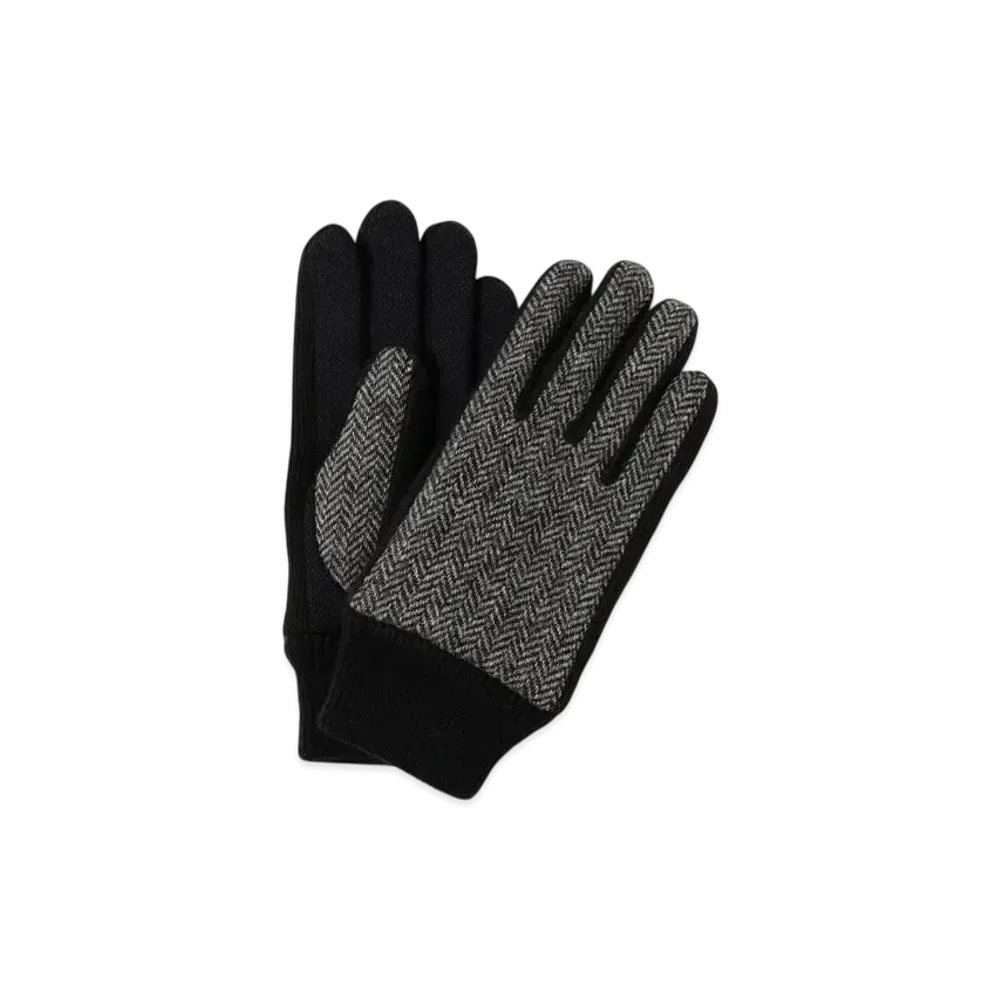BEAMS Moon Wool Gloves (Touch Panel Compatible) "Grey/black"