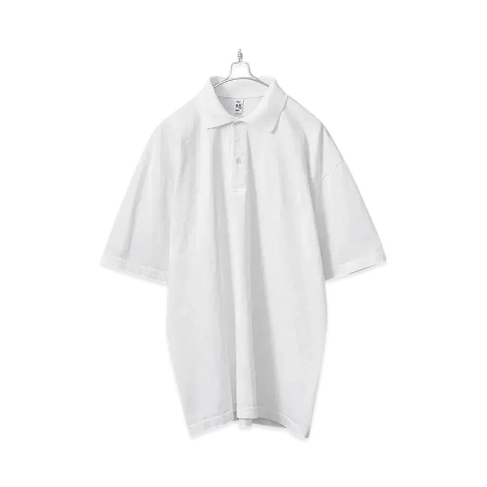 Los Angeles Apparel Garment Dye Short Sleeve Polo Shirt "White"