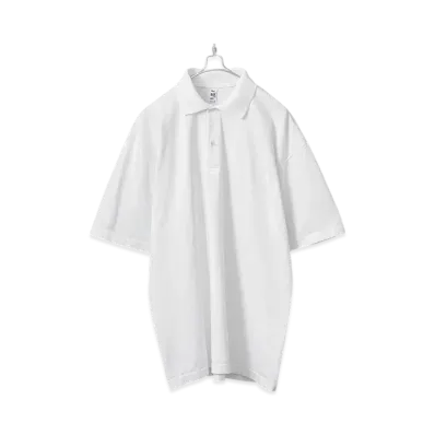 Los Angeles Apparel Garment Dye Short Sleeve Polo Shirt "White"