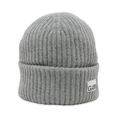GANNI Structured Rib Beanie "Paloma Melange"