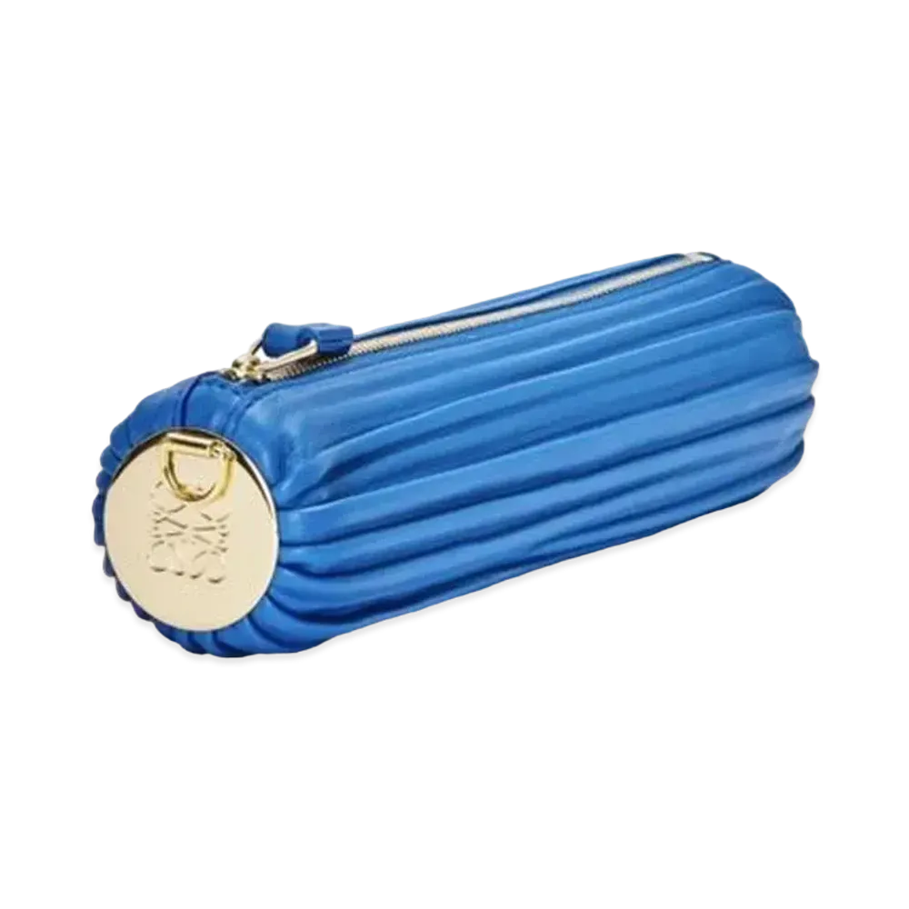 LOEWE Small Bracelet Pouch In Pleated Nappa "Royal Blue"