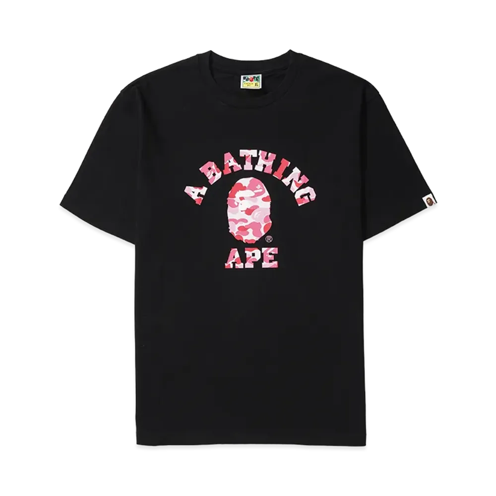 A BATHING APE ABC Camo College Tee "Black/Pink"