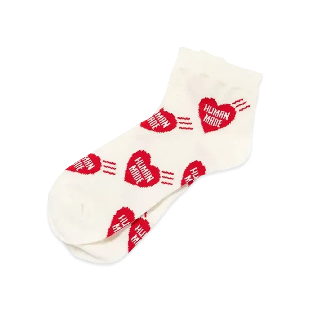 HUMAN MADE Heart Short Socks "Red"