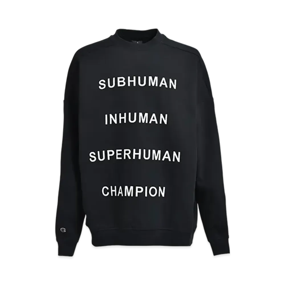 RICK OWENS x Champion Jumbo Sweat "Black"