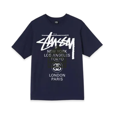 Stussy DSM World Tour Tee 2021 "Navy"