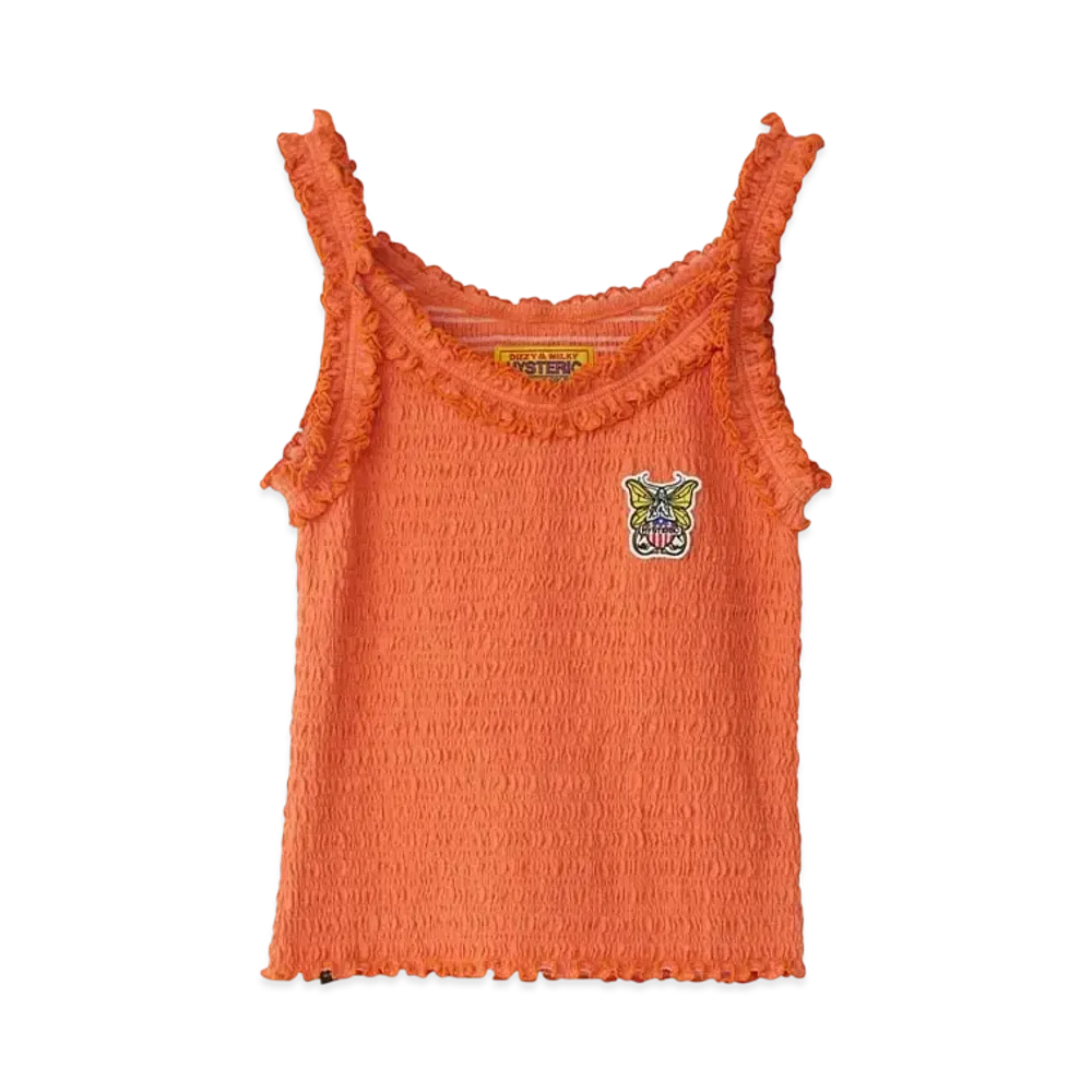 HYSTERIC GLAMOUR Levitated Girl Patch Camisole "Orange"