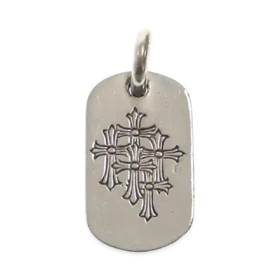 Chrome Hearts Dog Tag S Cemetery "Silver"