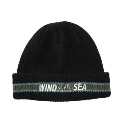 WIND AND SEA Logo Line Knit Cap "Black"