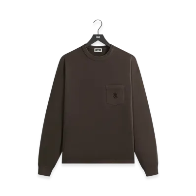 Kith Sueded Jersey Long Sleeve Leonard Pocket Tee "Derby"