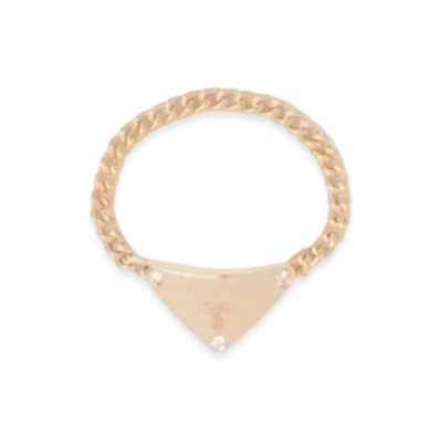 PRADA Eternal Gold Chain Ring in Yellow Gold with Diamonds