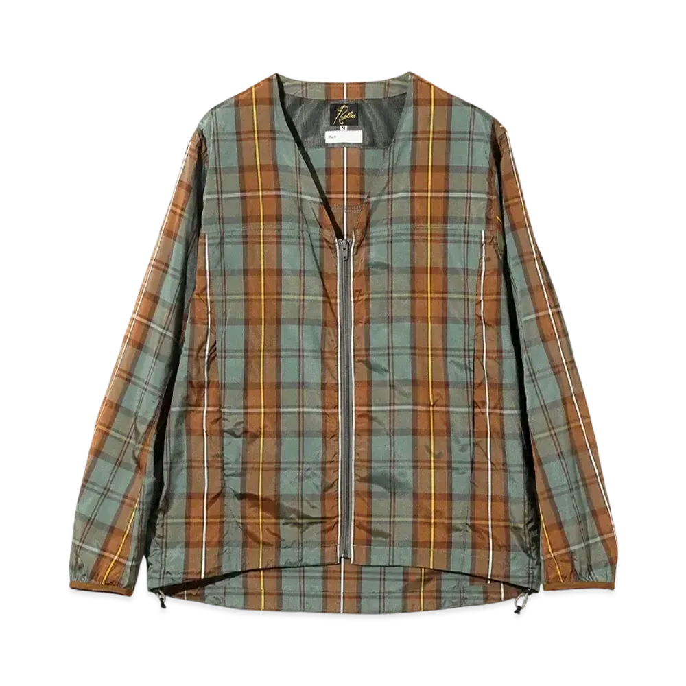 NEEDLES x ts(s) W.U. V Neck Jac - PE Tartan Plaid "Orange"