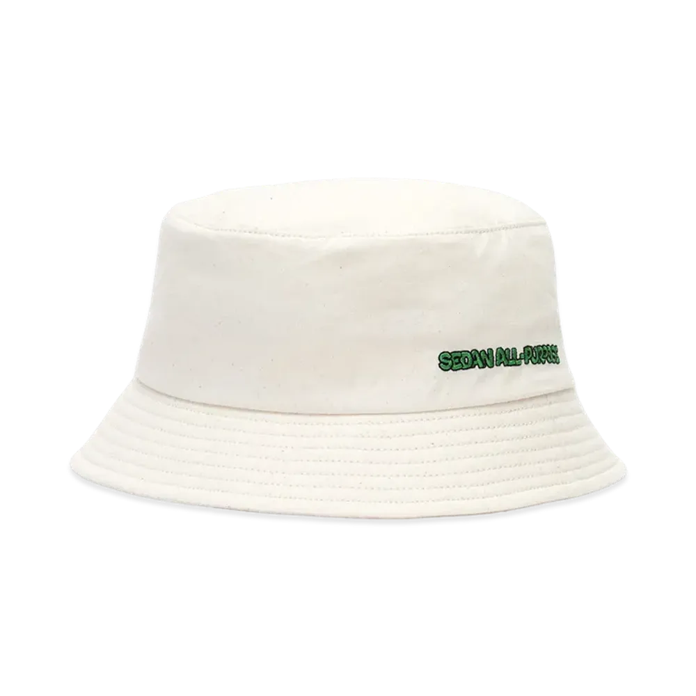 SEDAN ALL-PURPOSE Cartoon Logo Bucket Hat "Off White"