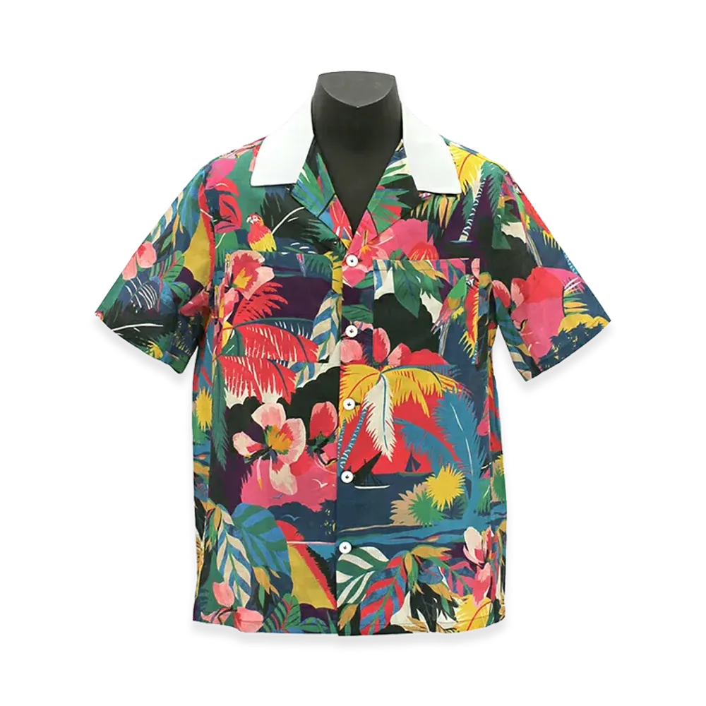 Valentino Tropical Print Aloha Shirt "Multicolor"