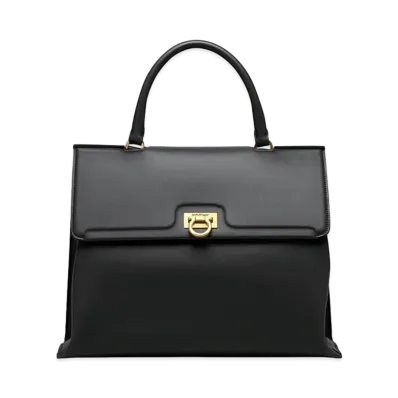 Salvatore Ferragamo Trifolio Top Handle (M) "Black"