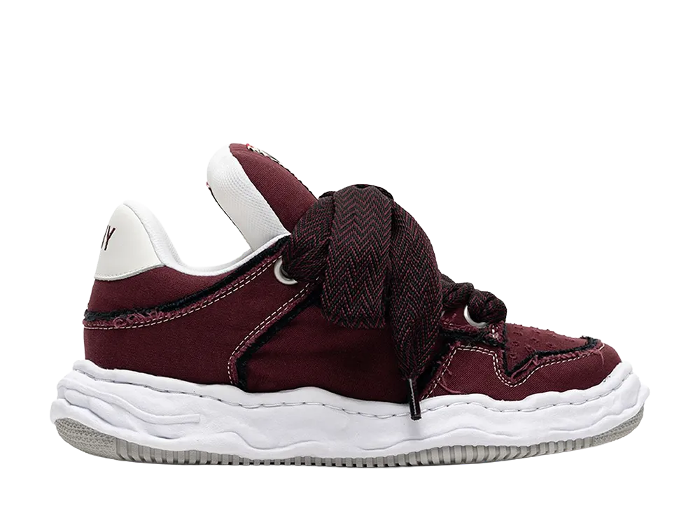 Maison MIHARA YASUHIRO WAYNE PUFFER OG Sole Patterned Lace Canvas Low-top Sneakers "Bordeaux"