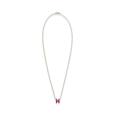 Hermes Mini Pop H Pendant "Gold/Anemone"