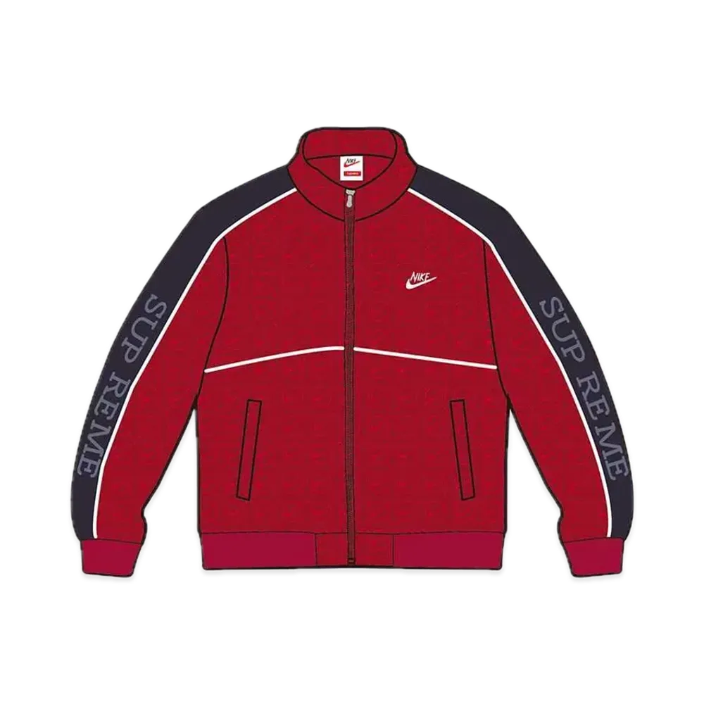 Supreme x Nike Velour Track Jacket "Red"