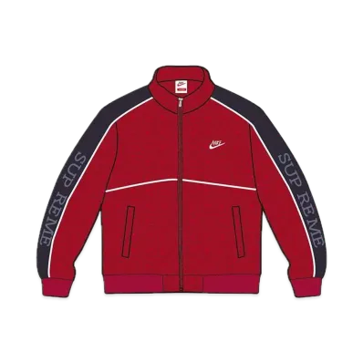 Supreme x Nike Velour Track Jacket "Red"