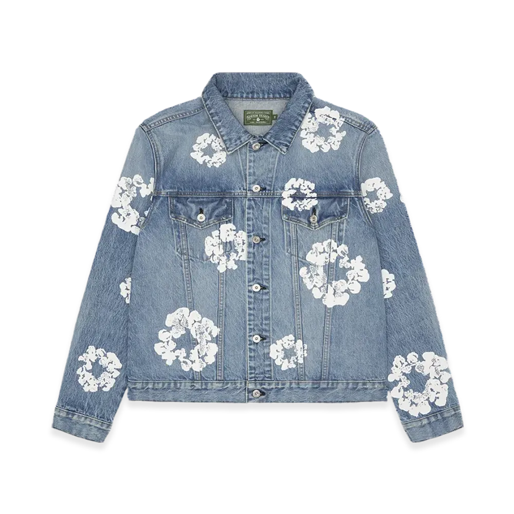 DENIM TEARS Cotton Wreath Denim Jacket "Light Wash"