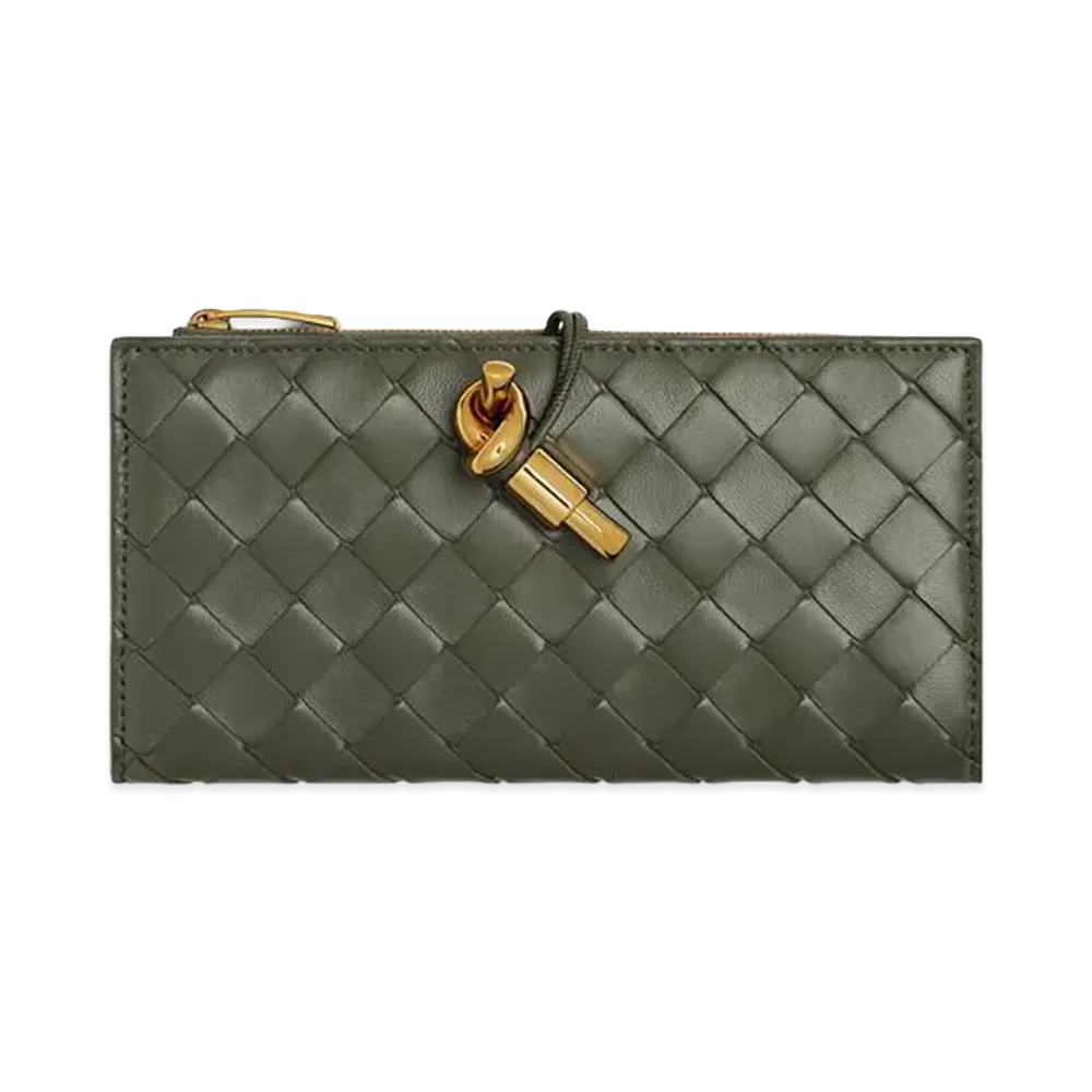Bottega Veneta Andiamo Long Wallet "Pickle"