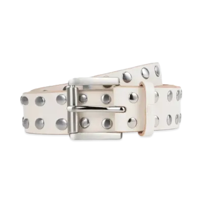 Stussy 8 Ball Studded Belt "Bone"