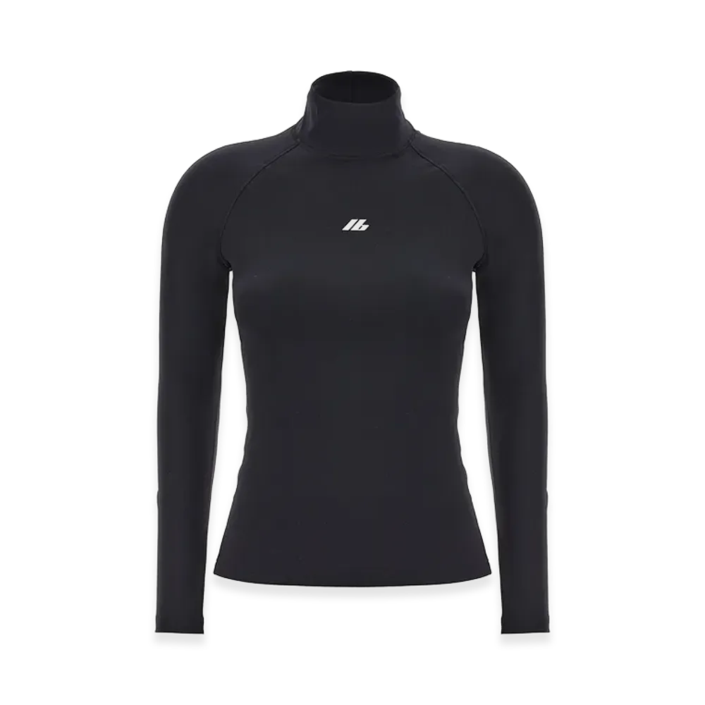 BALENCIAGA Women's Activewear Turtleneck Top "Black"