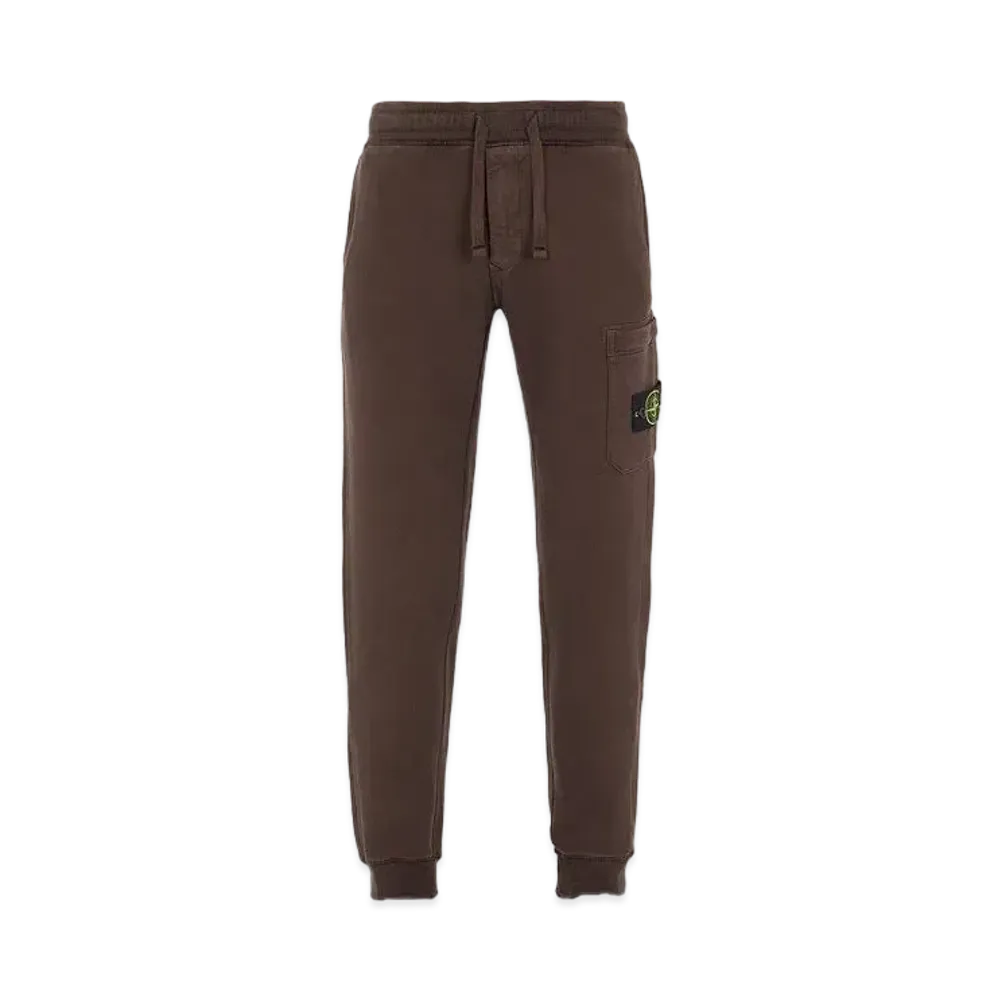 Stone Island 64520 BRUSHED COTTON FLEECE_SLIM FIT "Dark Brown"