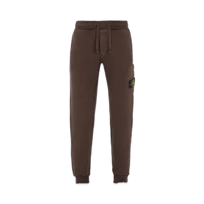 Stone Island 64520 BRUSHED COTTON FLEECE_SLIM FIT "Dark Brown"