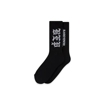 BlackEyePatch 3 Letter OE Socks "Black"
