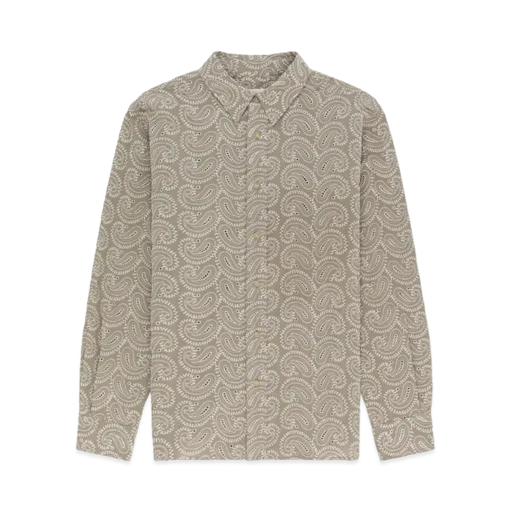 Aime Leon Dore Paisley Embroidered Shirt "Beige"