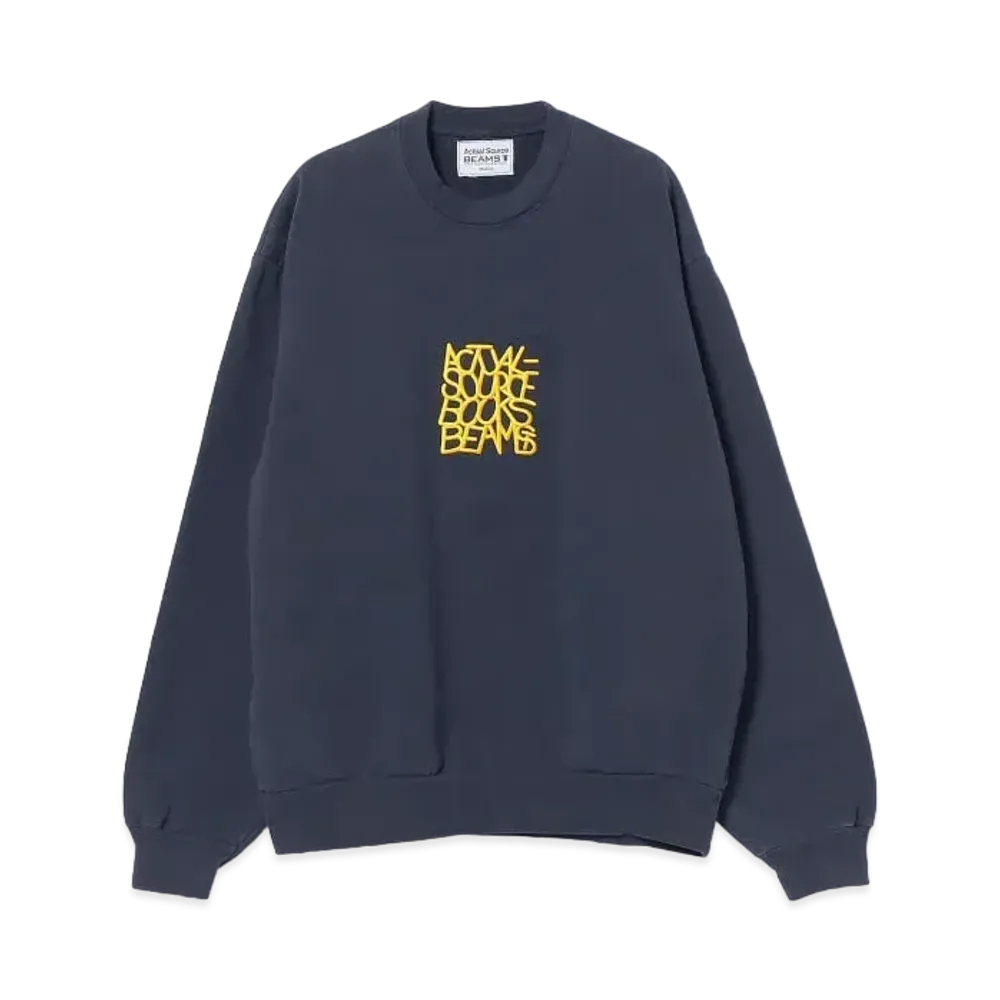 Actual Source x Beams T Sweat Crewneck "Navy"