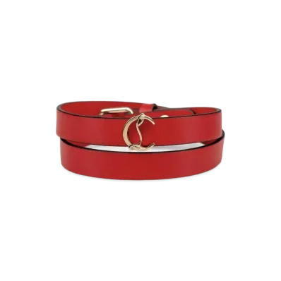 Christian Louboutin Loubilink Logo Bracelet Double "Red/Gold"