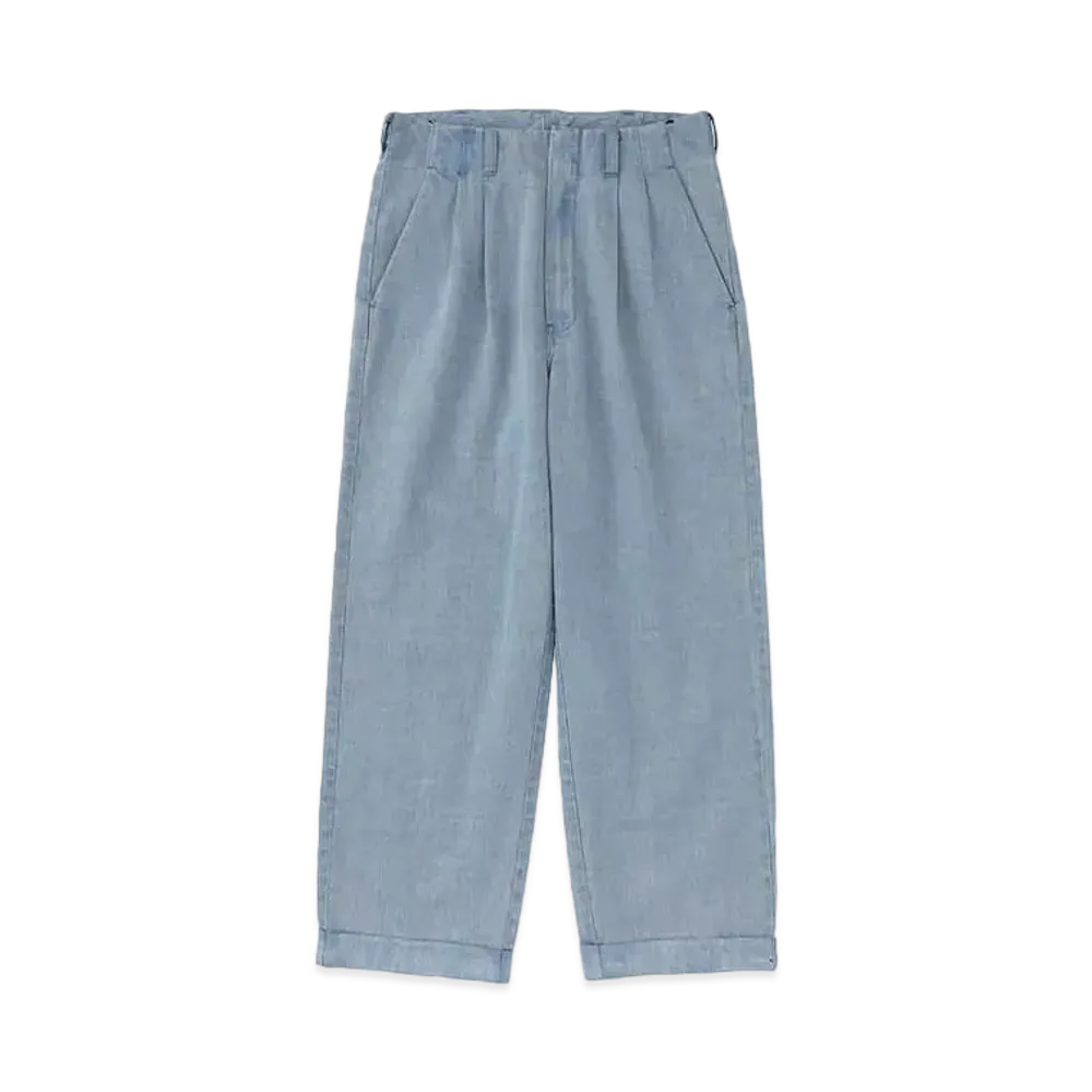 DIGAWEL 2 Tuck Slacks (Dickies×DIGAWEL) "L.Blue(Bleach)"