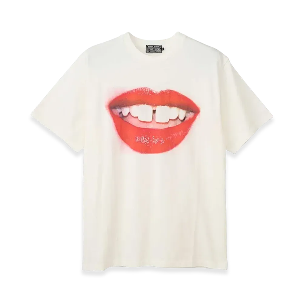 HYSTERIC GLAMOUR Terry Richardson Special Order/Gaptooth Smile T-Shirt "White"