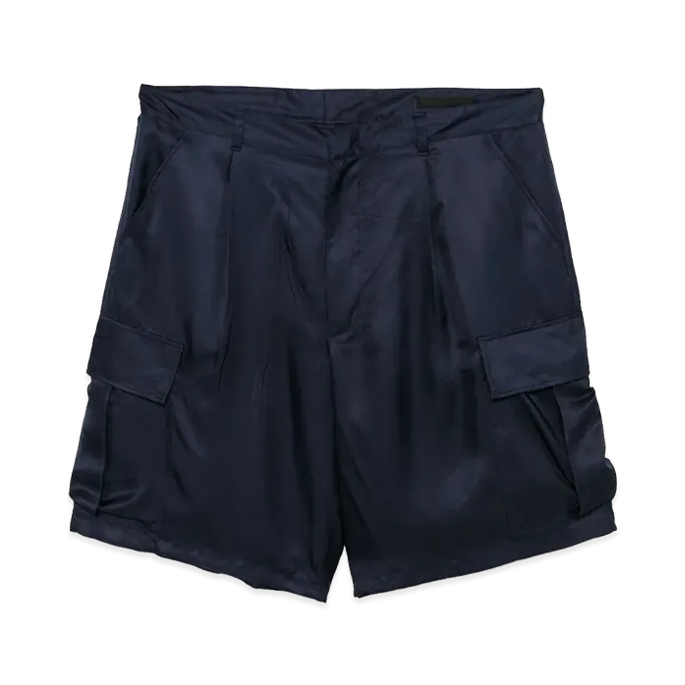 PRADA Silk Bermuda Shorts "Blue"