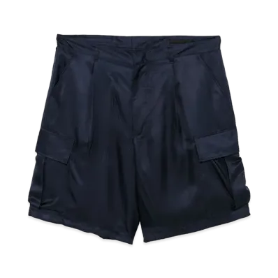 PRADA Silk Bermuda Shorts "Blue"